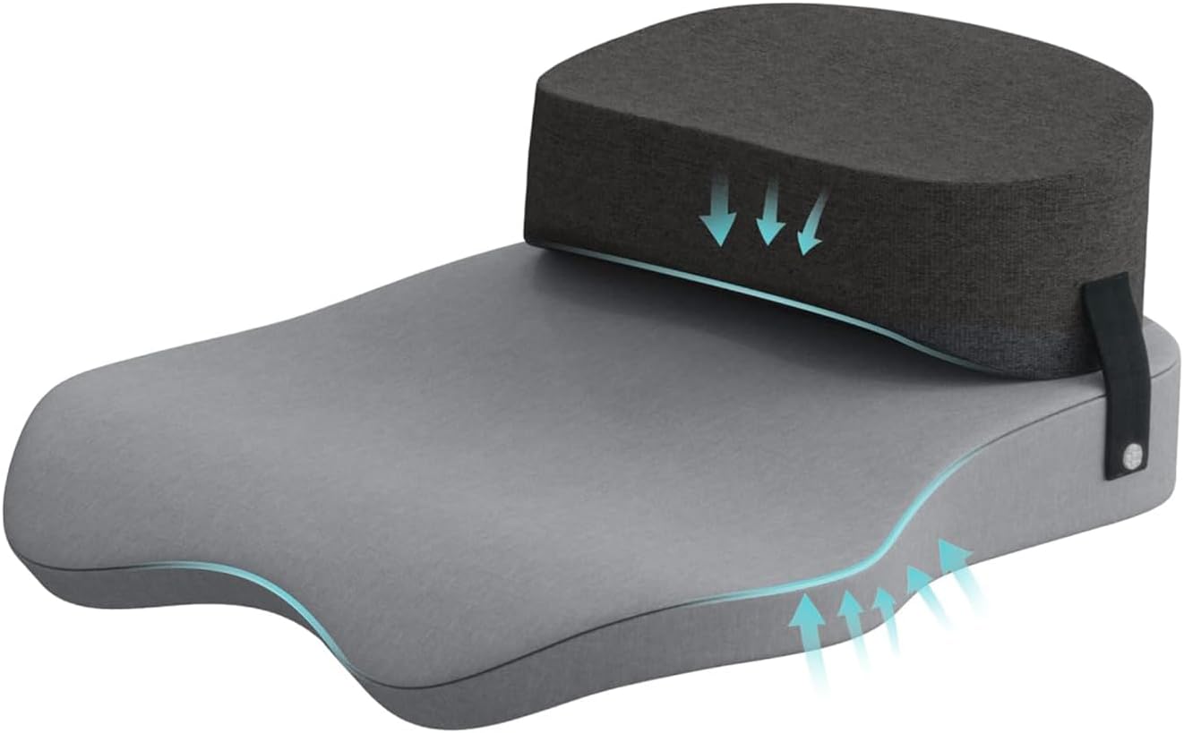 Seat Cushion for Office Chairs - Cross Legged Yoga Meditation Cushion Floor Pillows Yoga Enthusiasts Chair Cushion for Adults Long Sitting, Detachable of 2 PCS