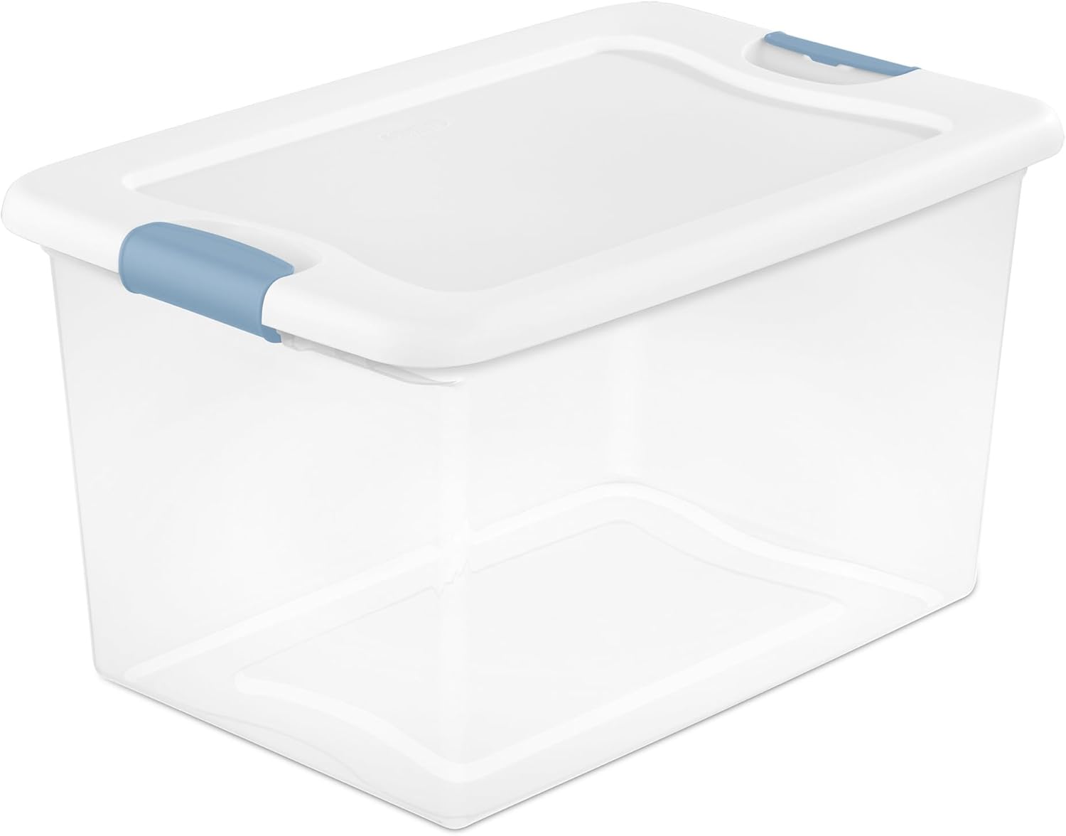 Sterilite 4-Pack 64 Quart Latching Box, Clear Plastic Storage Organizer Bins with White Lids - Large Stackable Containers for Home Bedroom, Dorm Room, and Closet Organization - Image 9