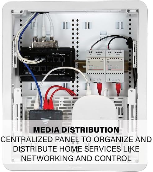 Legrand - OnQ Cable Management, In-Wall Media Box, Dual Purpose Structured Wiring Enclosure, TV Home Theater Recessed Storage Box, 17 Inch, White, ENP1700NA - Image 14