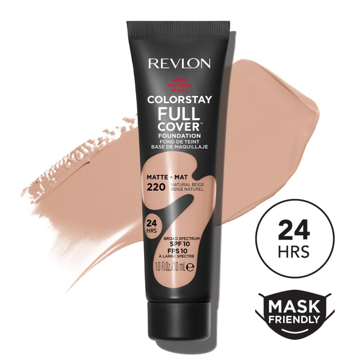 Revlon Liquid Foundation, ColorStay Face Makeup for Normal and Dry Skin, Longwear Full Coverage with Matte Finish, Oil Free, Natural Beige, 1.0 Fl Oz - Image 4