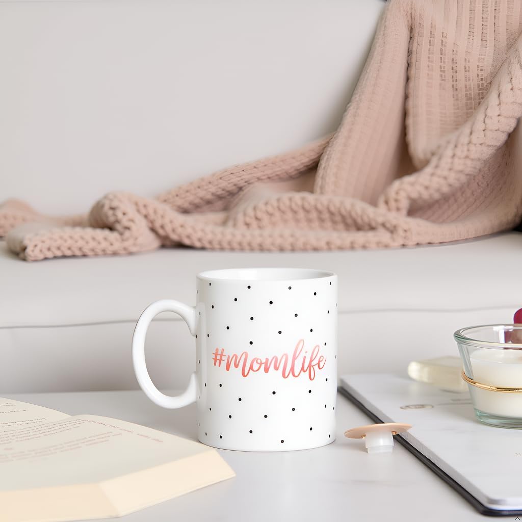 Little Pear Mom Life Mug, Mothers Day Gifts, Ceramic Coffee Cup, Ideal Gift for New and Expecting Moms, Dishwasher Safe and Microwave Safe, Polka Dot, 13oz - Image 7