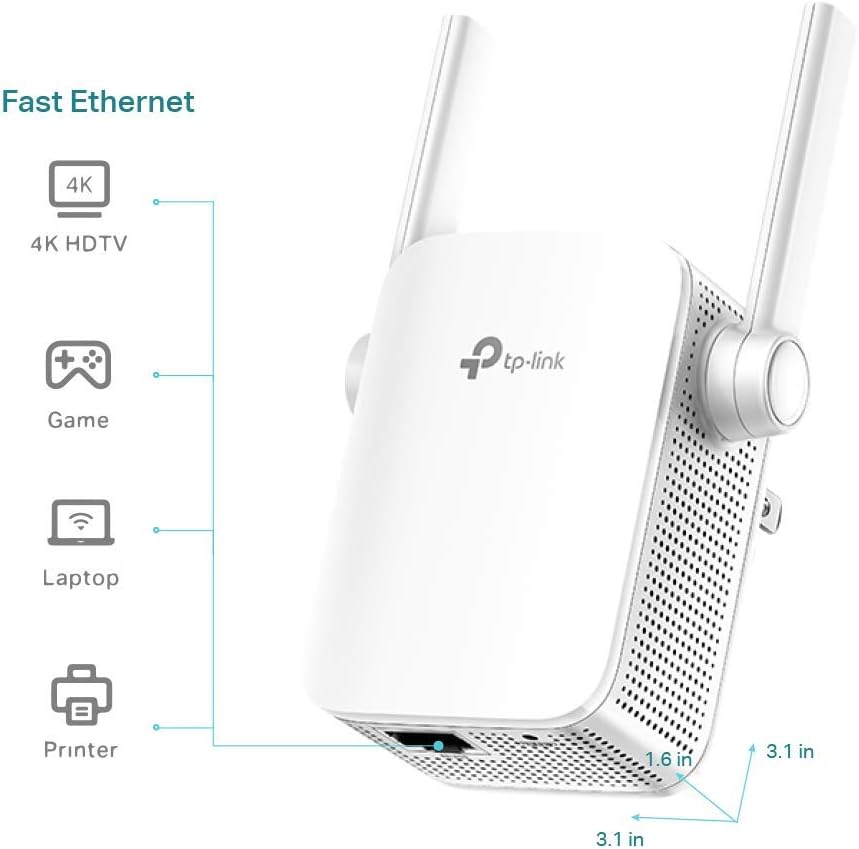 TP-Link N300 WiFi Extender(RE105), WiFi Extenders Signal Booster for Home, Single Band WiFi Range Extender, Internet Booster, Supports Access Point, Wall Plug Design, 2.4Ghz only - Image 3