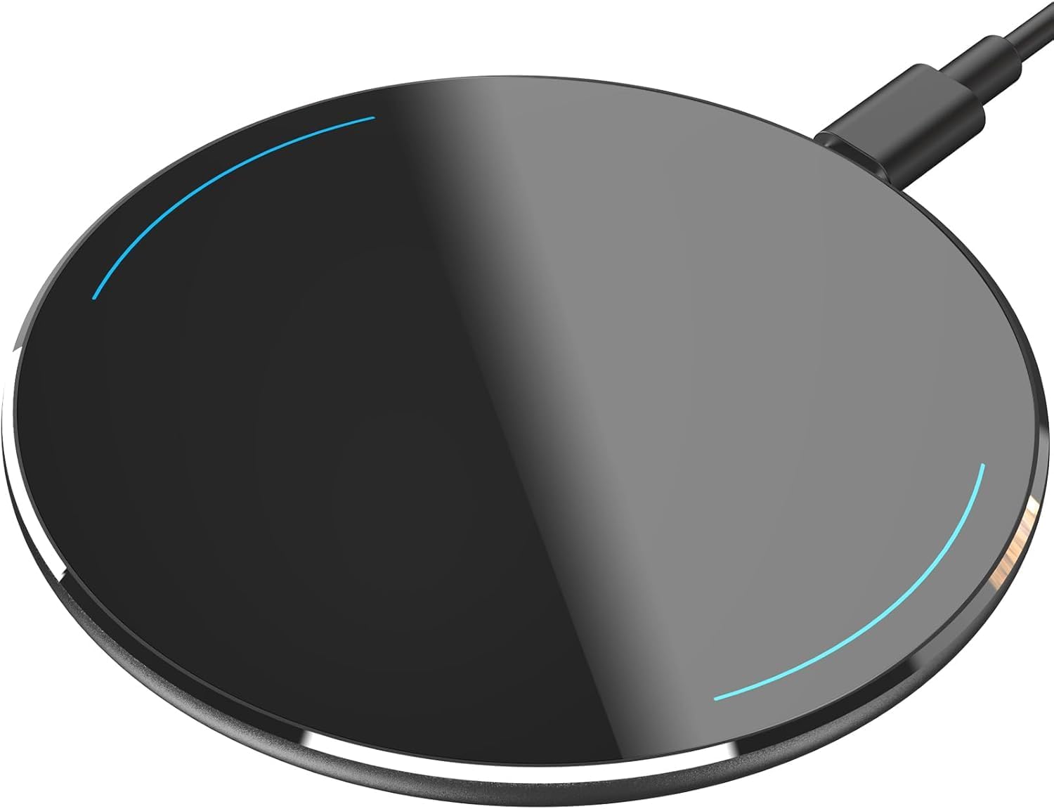 TOZO W1 New Anti-Slip Aircraft-Grade Aluminum Wireless Charger 15W Max Fast Wireless Charging Pad Compatible with iPhone 17/17 Pro/17 Pro Max/Air/16/15/14/SE Series, Samsung Galaxy S25/S24/S23, Black