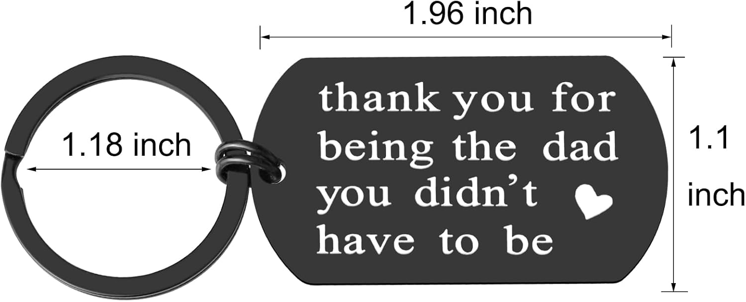 iJuqi Step Dad Gift from Daughter Son - Father's Day Gifts Christmas Gifts for Stepdad, Thank You for Loving Me AS Your Own - Image 3