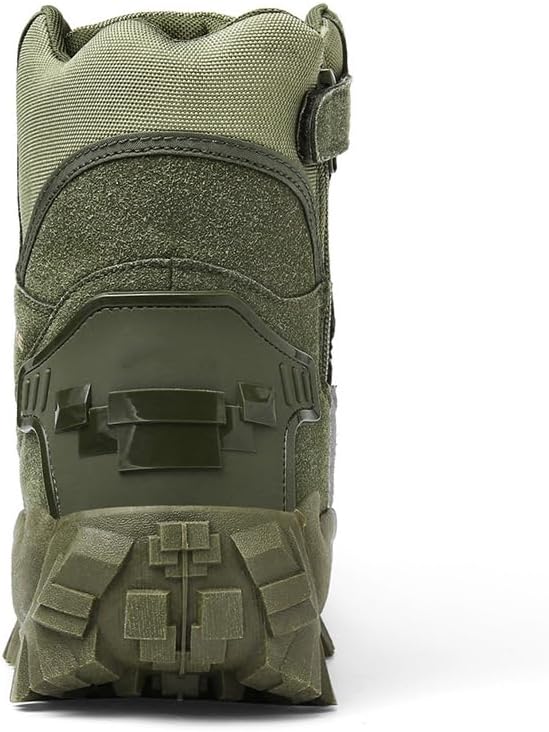Men’s Lightweight Tactical Hiking & Work Boots with Side Zipper – Waterproof PU Outdoor Walking Boots with Traction Outsole - Image 2