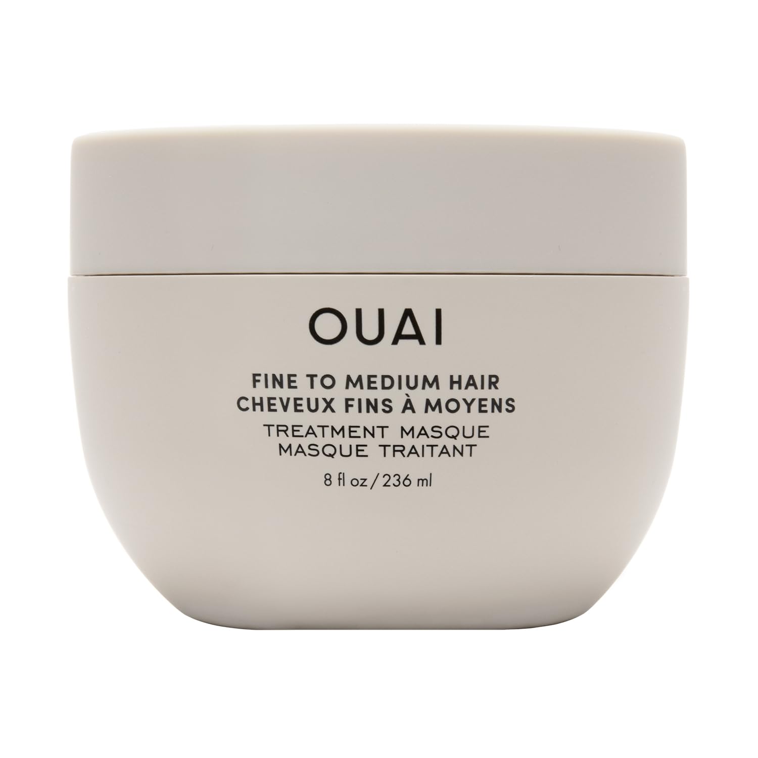 OUAI Fine to Medium Hair Treatment Mask - Lightweight Deep Conditioning Hair Mask with Shea Butter, Keratin & Panthenol - Helps Hydrate, Fight Frizz, Strengthen & Repair Damage (3.4 oz)