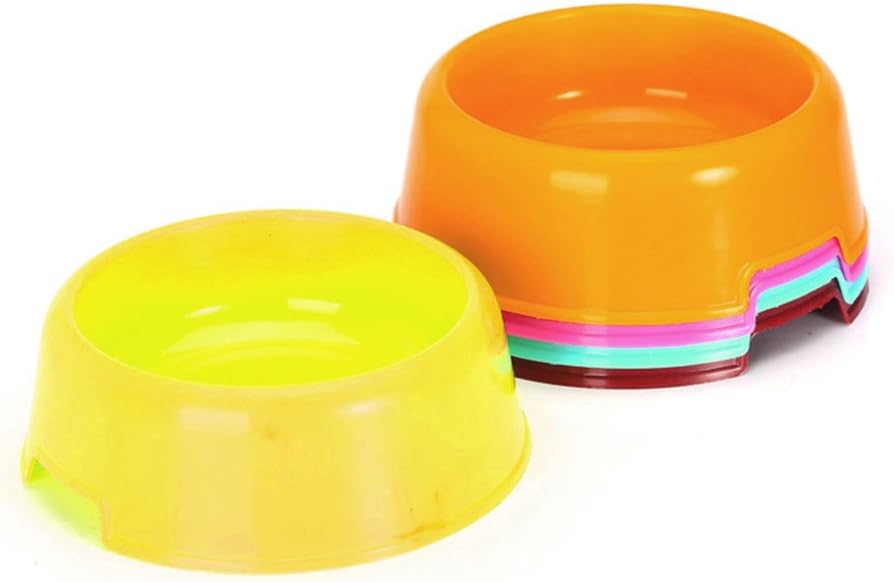 Bettli 5Pcs/Set Plastic Candy Color Pet Cat Dog Puppy Rabbit Animal Practical Food Water Bowl-Random Color - Image 6