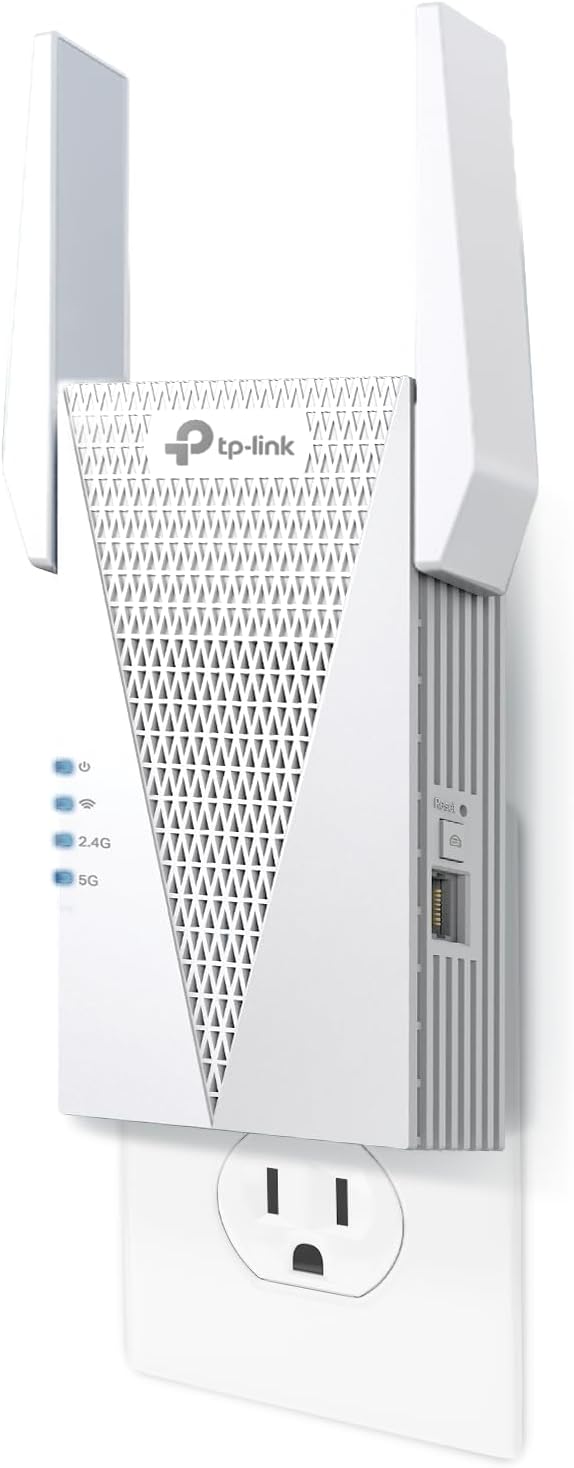 TP-Link RE615X AX1800 WiFi 6 Range Extender w/Ethernet Port | 1.8G Dual-Band Wireless Repeater Amplifier | Up to 2100 Sq. Ft., 64 Devices | Internet Signal Booster | APP Setup | EasyMesh Compatible