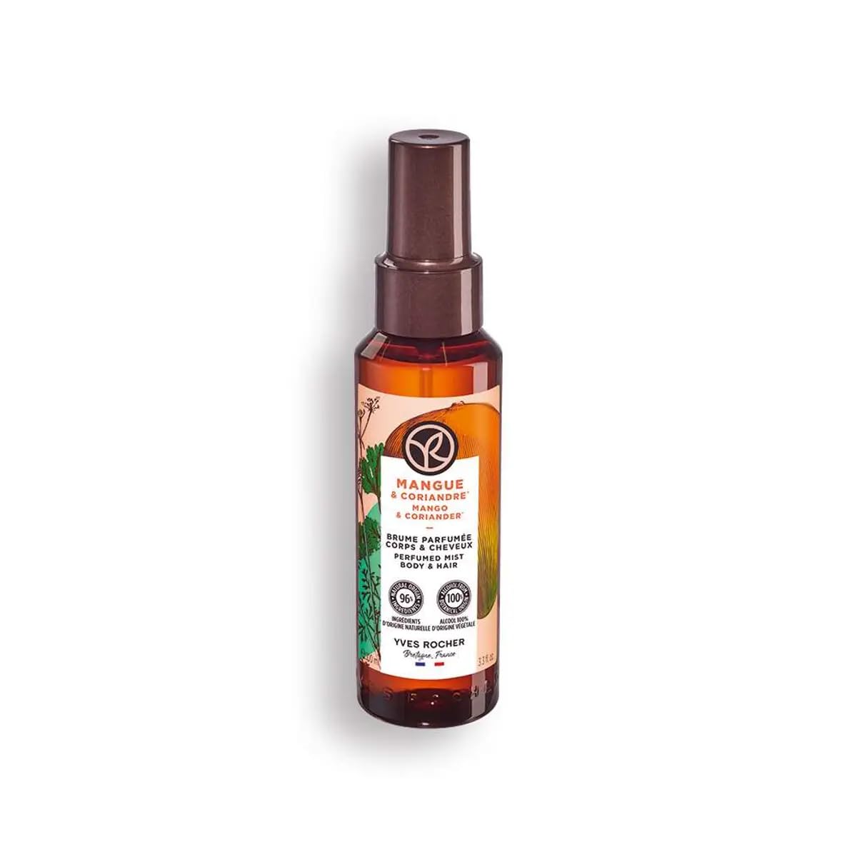 Yves Rocher Mango and Coriander Hair and Body Spray Long Lasting Mist Women 100 ml./3.3 fl.oz.