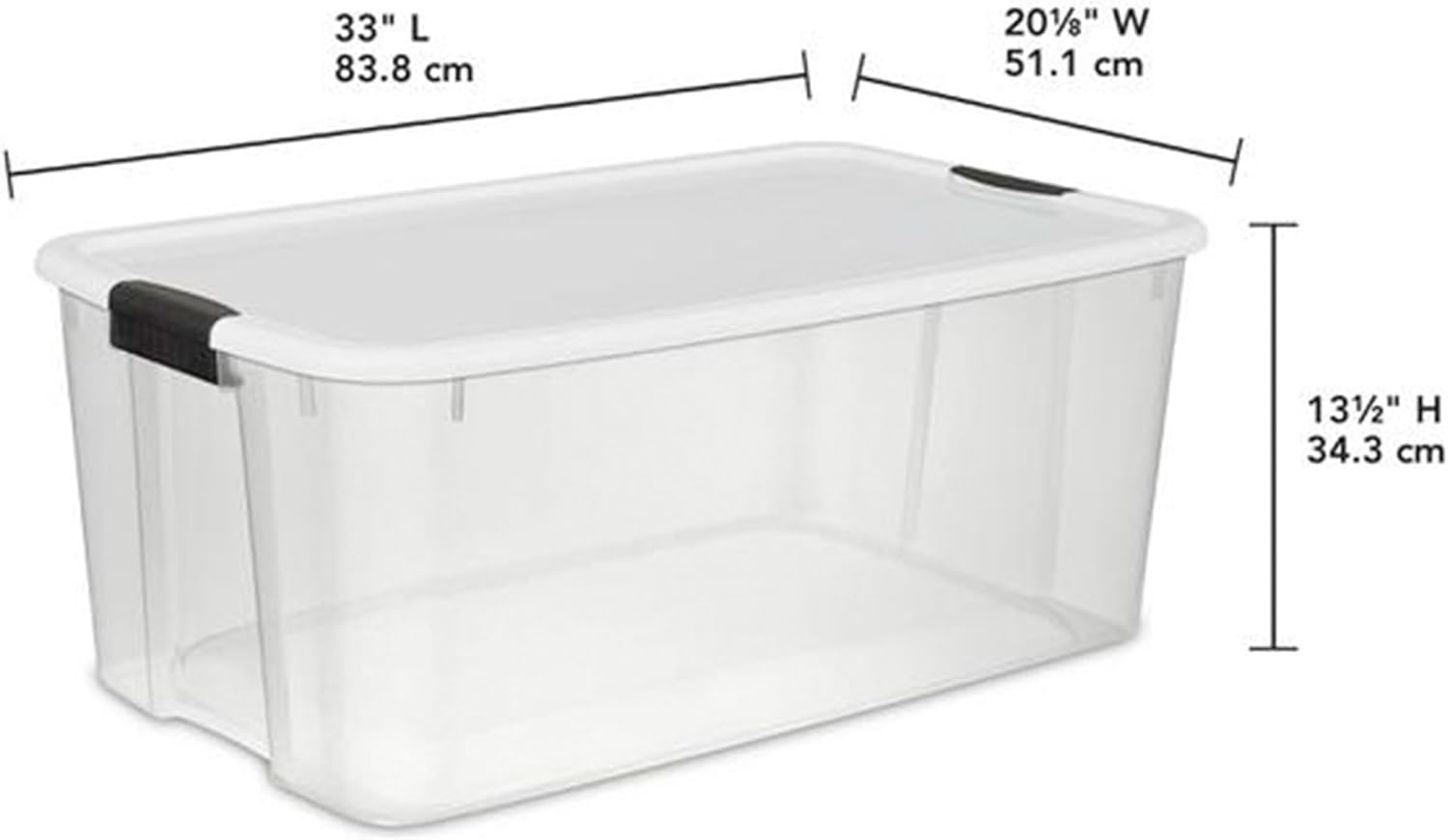 Sterilite 4-Pack Ultra Latching Box, Storage Bins with Lids, Clear Plastic, 116 Quart - Heavy-Duty Organizing Containers for Closet, Bathroom, and Office - Image 3