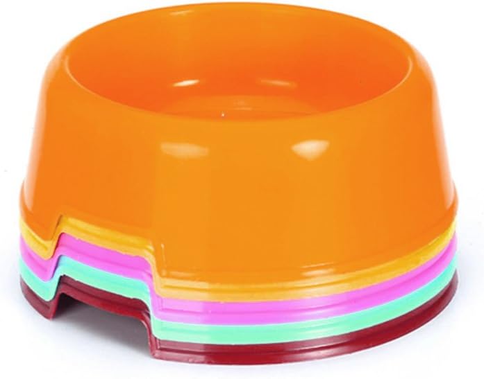 Bettli 5Pcs/Set Plastic Candy Color Pet Cat Dog Puppy Rabbit Animal Practical Food Water Bowl-Random Color - Image 8