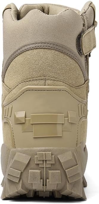 Men’s Lightweight Tactical Hiking & Work Boots with Side Zipper – Waterproof PU Outdoor Walking Boots with Traction Outsole - Image 3