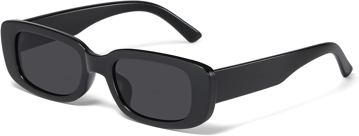 JASPIN Rectangle Sunglasses for Women Men Trendy Y2k Retro 90s Sun Glasses UV Protection Cool Square Frame