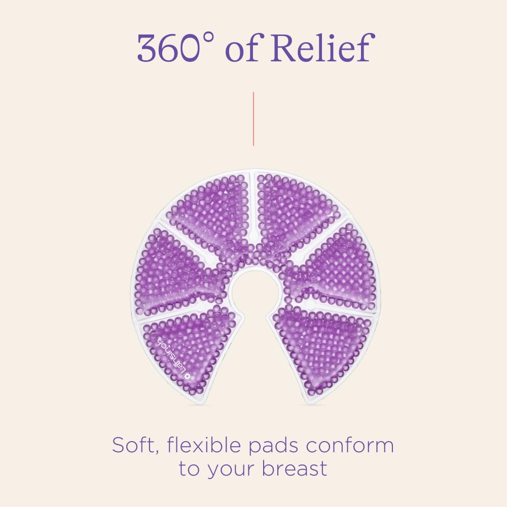 Lansinoh Breast Therapy Packs, Hot and Cold Breast-Pads with 2 Soft Covers, Postpartum Essentials for Nipple Pain Relief, Mastitis, Engorgement, Support for Breastfeeding and Pump Aid, 2 Pack - Image 7