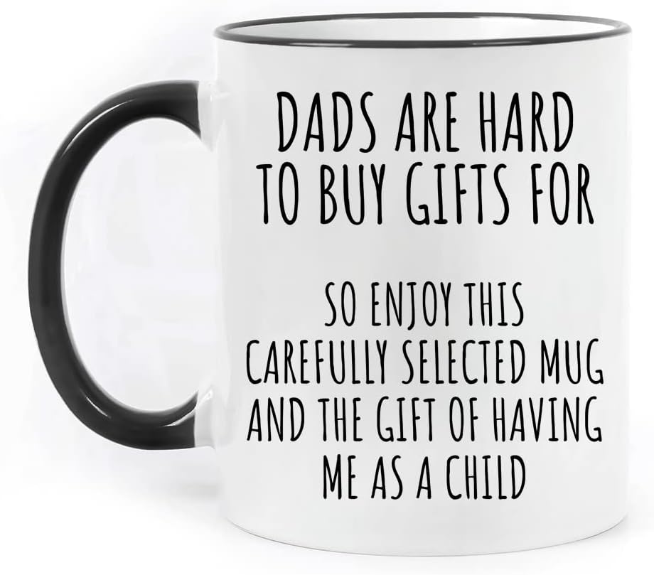 Fatbaby Funny Coffee Mug for Dad,Father's Day Christmas Birthday Gifts for Dad from Daughter Son,father Gifts Tea Cup 11OZ