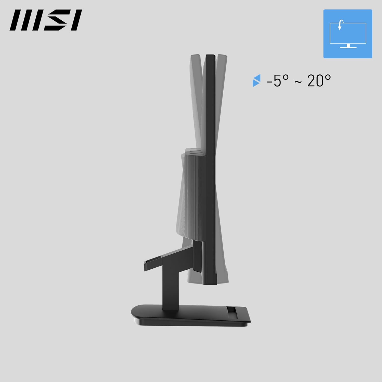 msi PRO MP243L E14 24-inch IPS 1920 x 1080 (FHD) Gaming Office Monitor, 144Hz, Adaptive-Synch, HDR Ready, HDMI, VGA Port,VESA Mountable, Tilt, 4-Side Slim Bezel,1ms, Black - Image 6