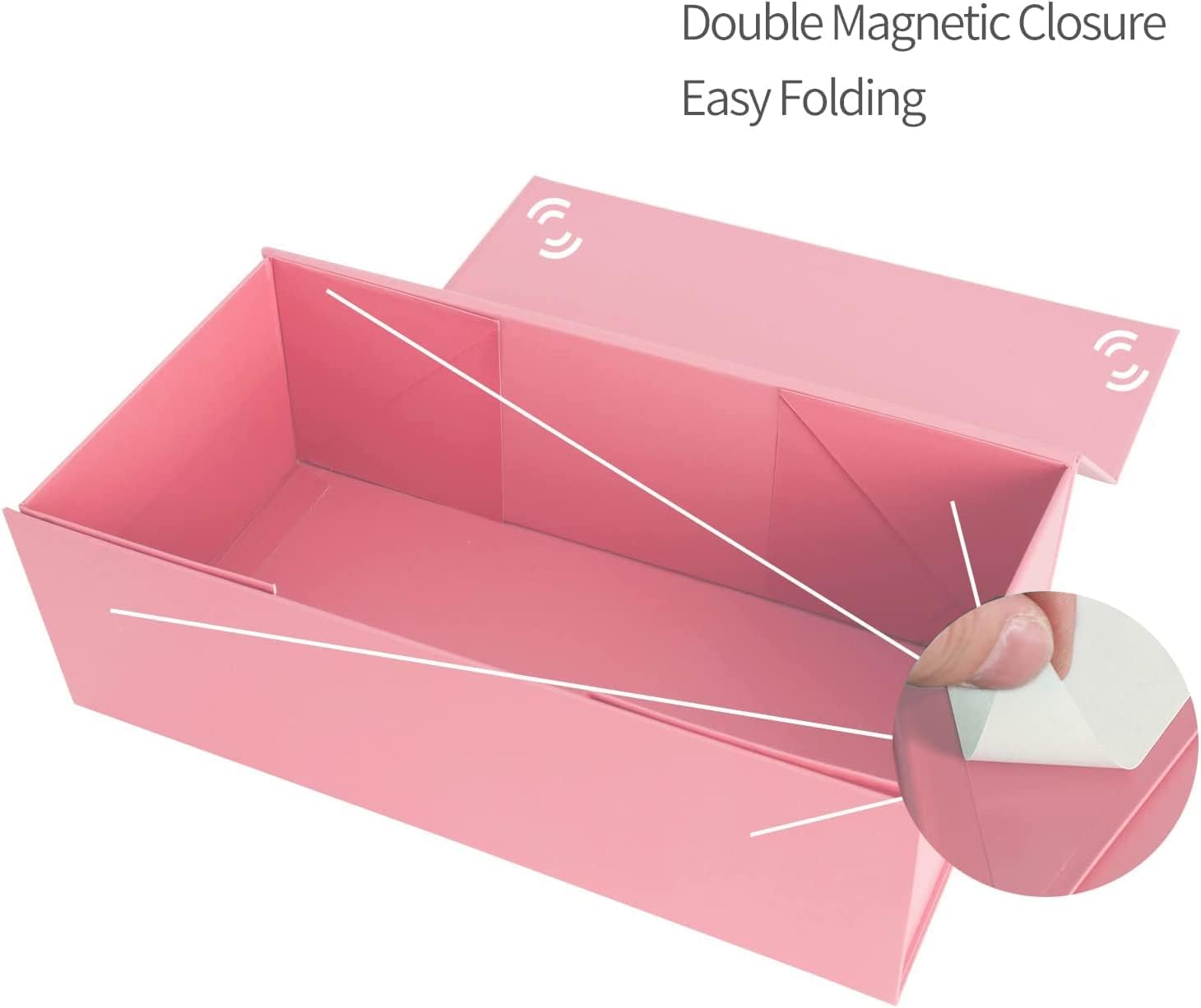 Pink Gift Box 10" x 6" x 3" with Magnetic Closure Lid Gift Boxe for Presents,Bridesmaid Gifts Boxes,Cute Box,Birthday Gift box,Luxury for Gift Packaging, Magnetic Gift Boxe for Wrapping Gifts (Pink) - Image 3