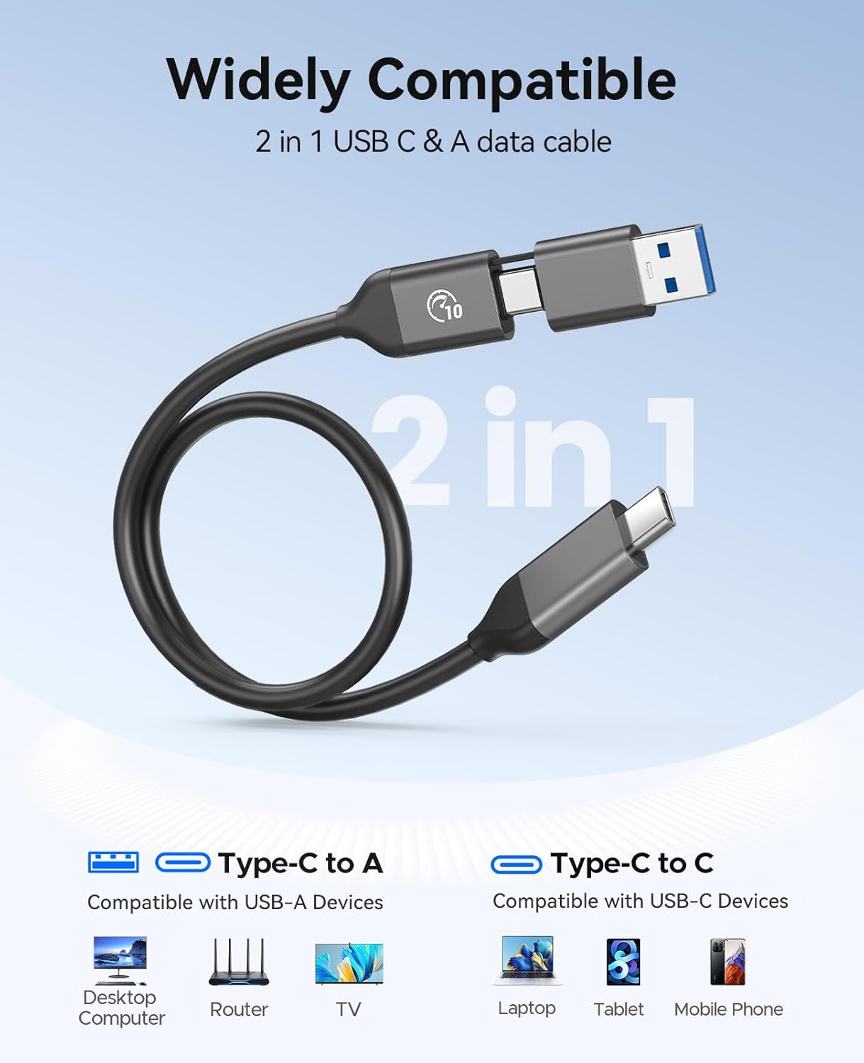 ORICO Portable SSD 256 GB with 2 in 1 USB C Cable, External Solid State Drives, Up to 460MB/s, Status Indicator, Reliable Storage for USB-C Smartphone, Tablet, PC - B5PLUS - Image 6