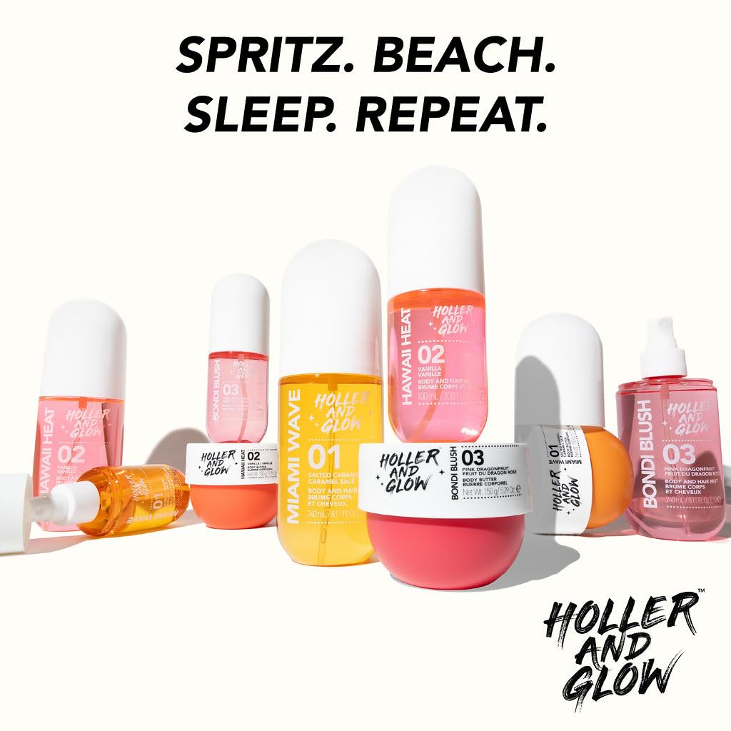 Holler And Glow Hawaii Heat Body & Hair Mist, Warm Vanilla, Peony & Amber Scent, Long-Lasting Daily Fragrance, Lightweight, Vegan, Cruelty-Free, Alcohol-Free, Hydrating Hair Perfume, 8.11 Fl Oz - Image 6