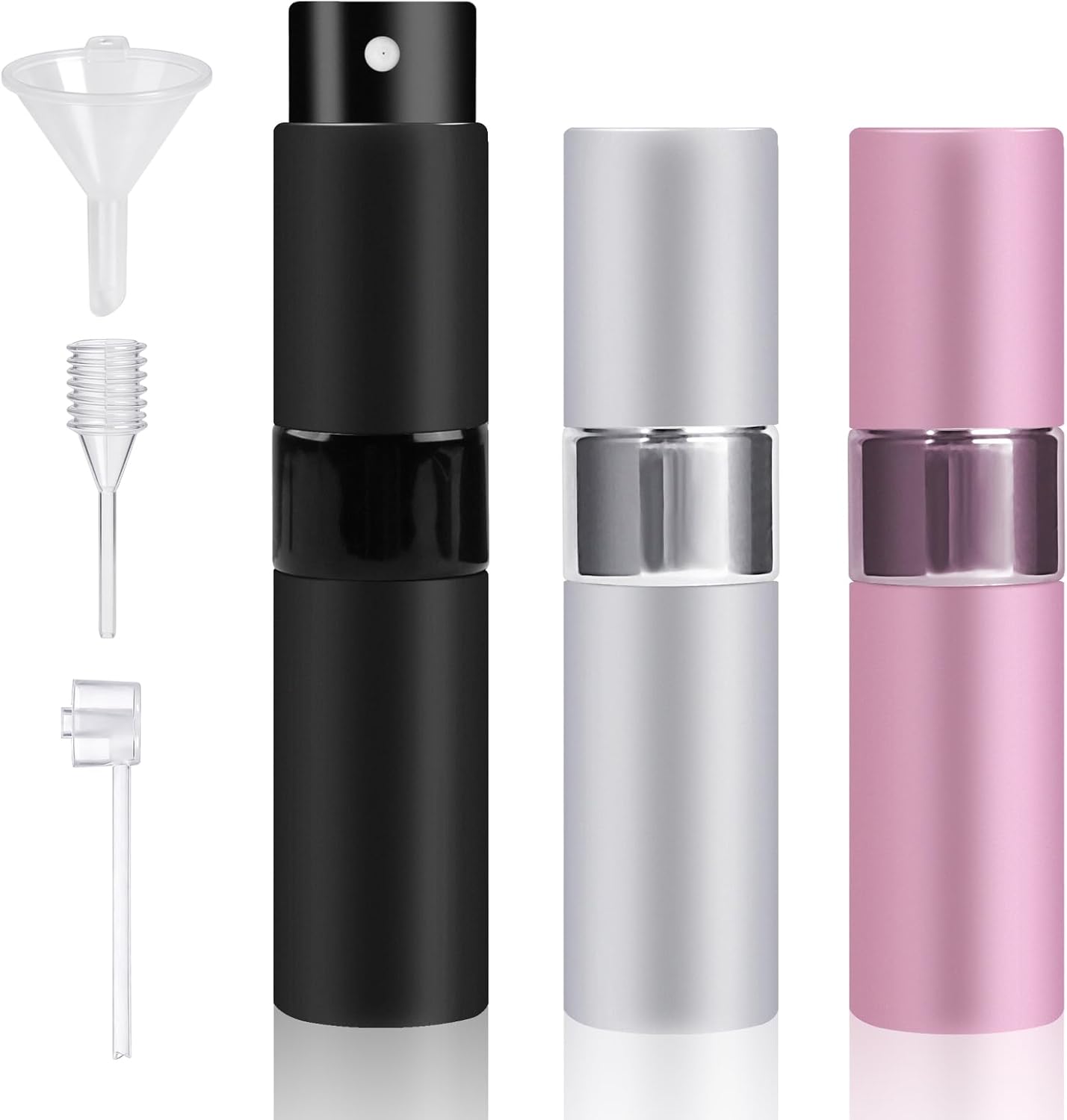 vivinin 8ML Perfume Travel Refillable Atomizer, 3PCS Travel Perfume Bottle Refillable, Portable Empty Cologne Dispenser for Men and Women - Standard Travel Size