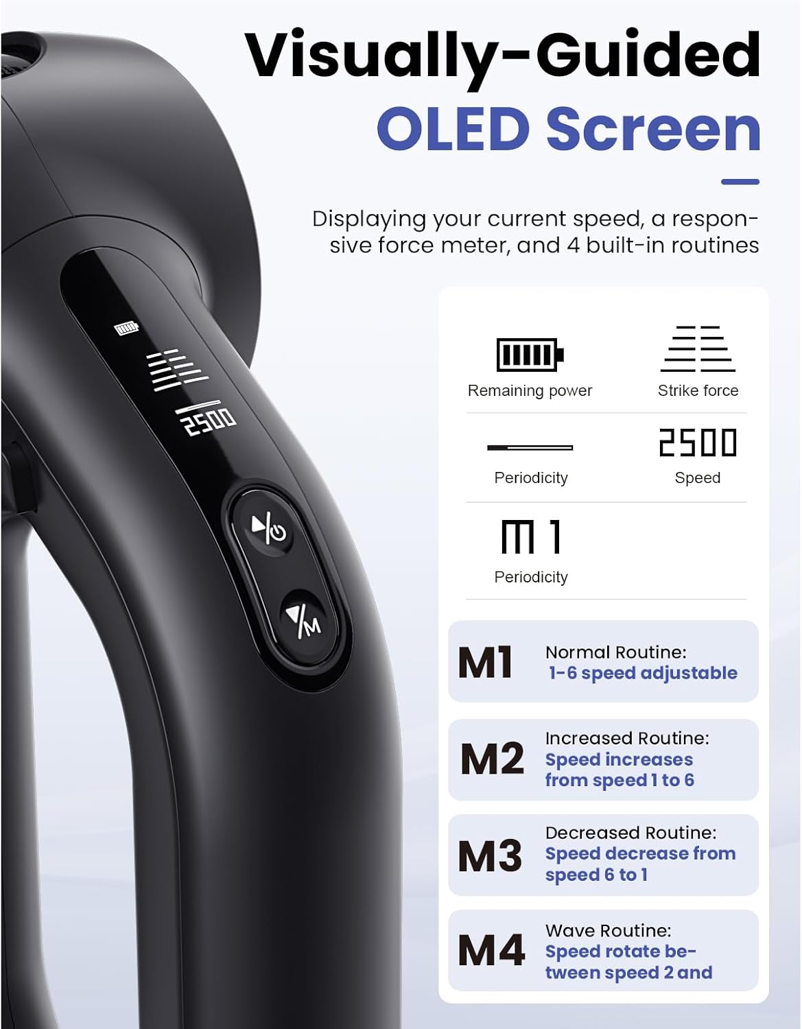BOB AND BRAD D6 Pro Plus Massage Gun with Heat, Deep Tissue Percussion with 16mm Amplitude, Professional Muscle Massager Gun for Athletes, Quiet Electric Handheld Massager - Image 8