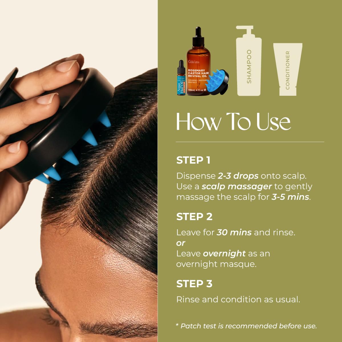 Gya Labs Rosemary & Castor Hair Revival Oil - 4 Fl Oz - Non-Greasy Formula for Thickening & Strengthening - Repairs Damaged Hair, Split Ends & Dry Scalp - Image 6