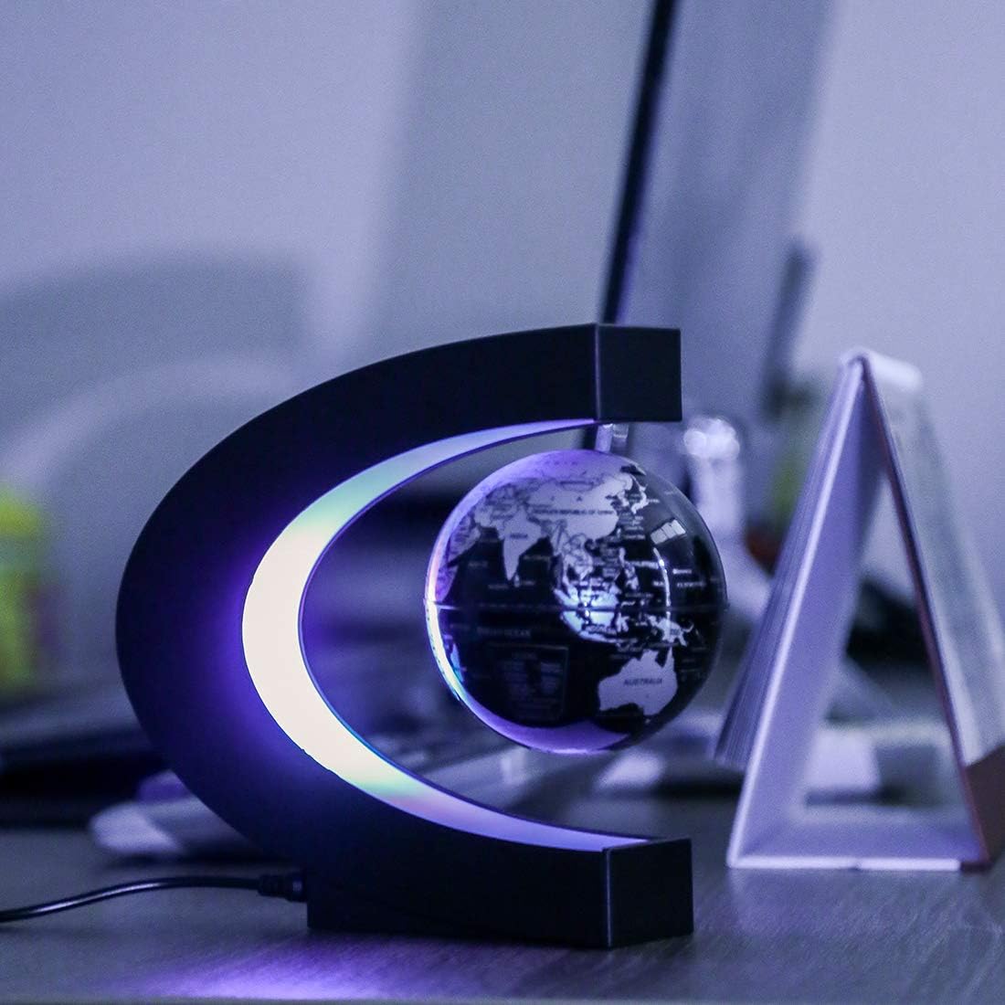 MOKOQI Magnetic Levitating Globe with LED Light, Cool Tech Gift for Men Father Boys and Girls , Birthday Gifts for Kids, Floating Globes World Desk Gadget Decor in Office Home/Display Frame Stand - Image 7