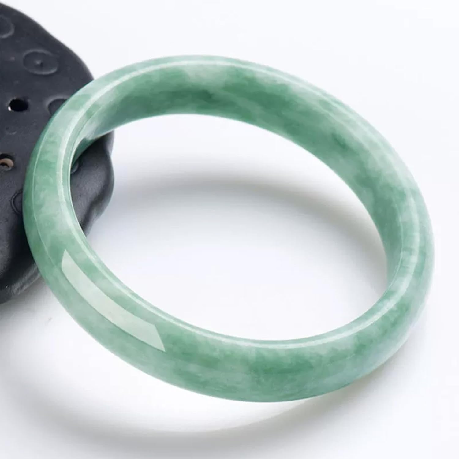 Jade Bangle Bracelet for Women Green Nephrite Jade Bracelet Symbolic Bracelets Elegant Chinese Jewelry Gift for Women - Image 6