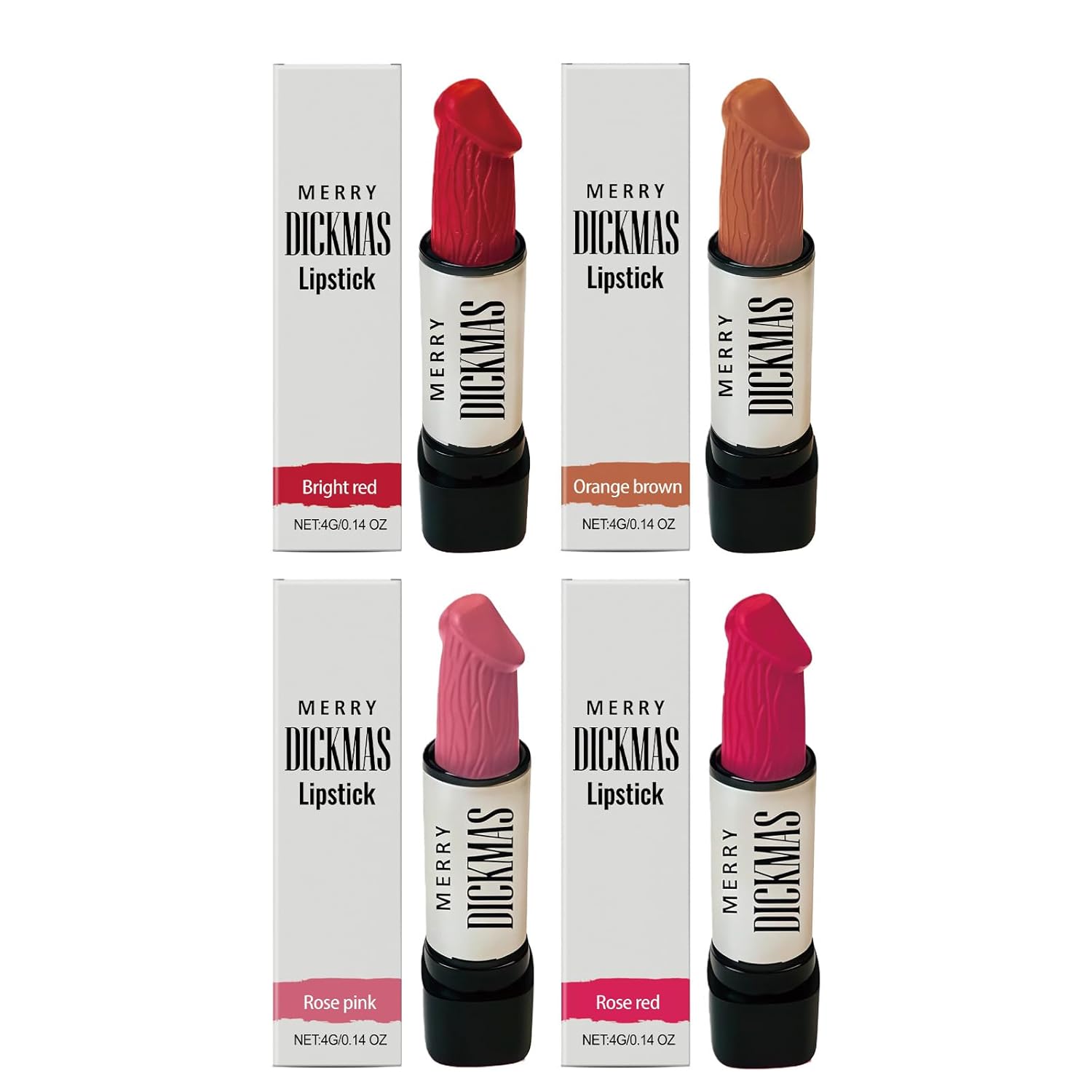 Creative Women Funny Lipstick - Mushroom Naughty Gag Stocking Stuffer Idea for White Elephant & Secret Santa Stocking, for Holiday Party, Birthday & Valentine’s Day Christmas Surprise (Bright Red) - Image 2
