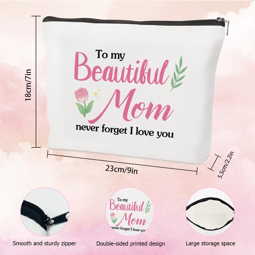 Mothers Day Gifts for Mom Christmas Stocking Stuffers Birthday Valentines Day Easter Womens Day Thanksgiving Halloween Retirement Thank You Sentimental Makeup Bag I Love You Gifts Ideas for Mom - Image 7