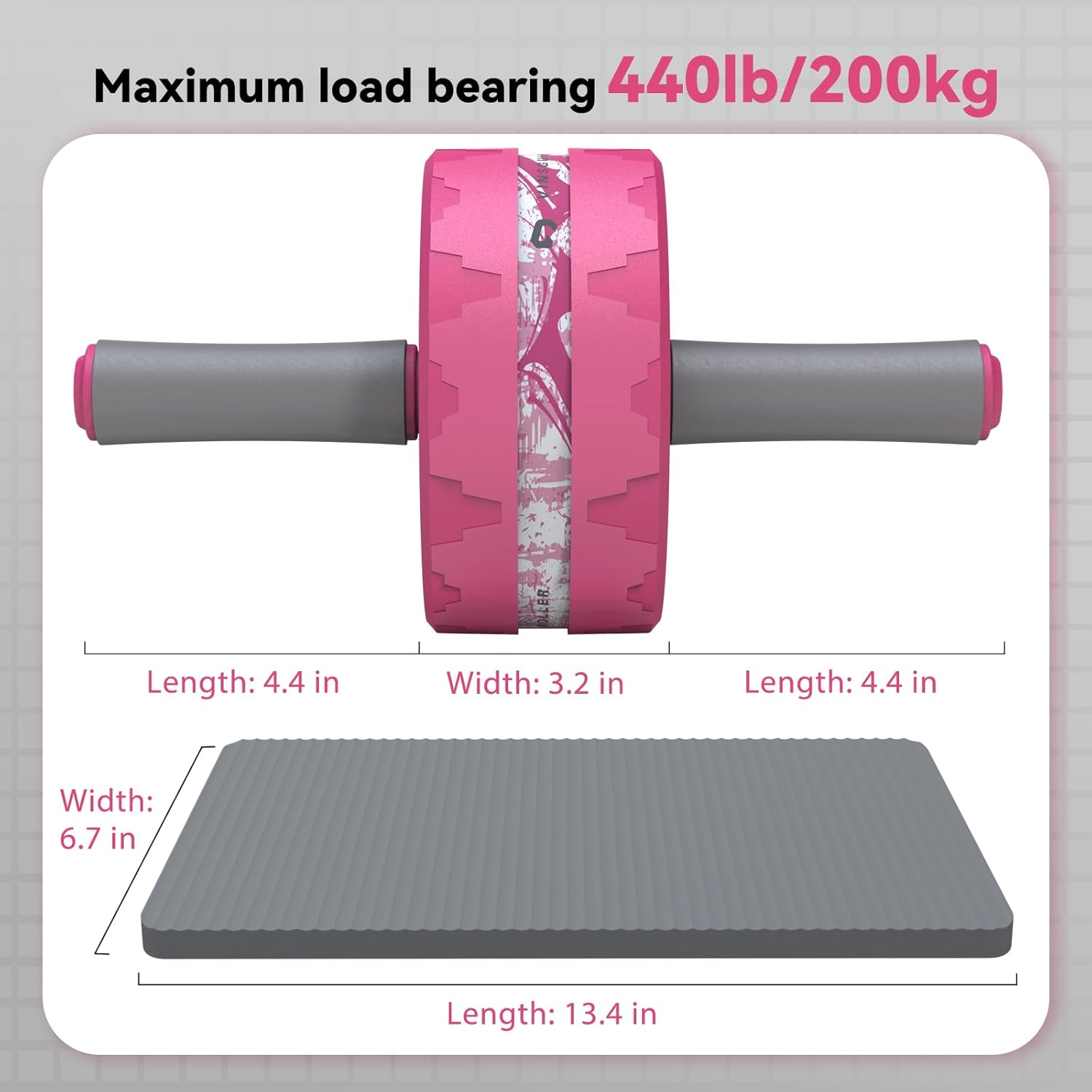 VINSGUIR Ab Roller Wheel, Abs & Core Workout Equipment for Home Gym with Knee Pad Accessories, Abdominal Wheel for Full-body Strength Training - Image 7