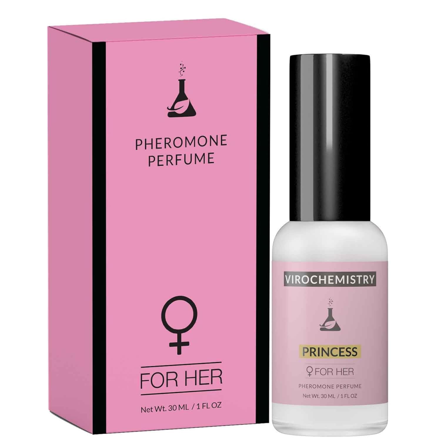 Pheromones For Women (Princess) - Elegant, Ultra Strength Organic Fragrance Body Perfume Spray (1 Fl. Oz Spray) (Human Grade Pheromones to Attract Men)