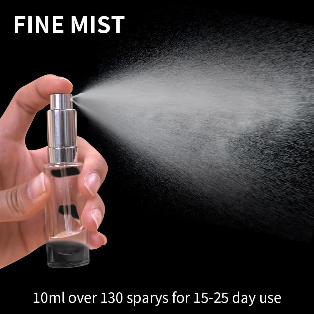 MUB 10ml Perfume Travel Refillable Atomizer Bottle Glass Unique Top-Filling Leak-Proof Spray Bottle Atomizer Sprayer for Perfume Cologne Mini Travel Size Empty Pocket Portable - Image 7