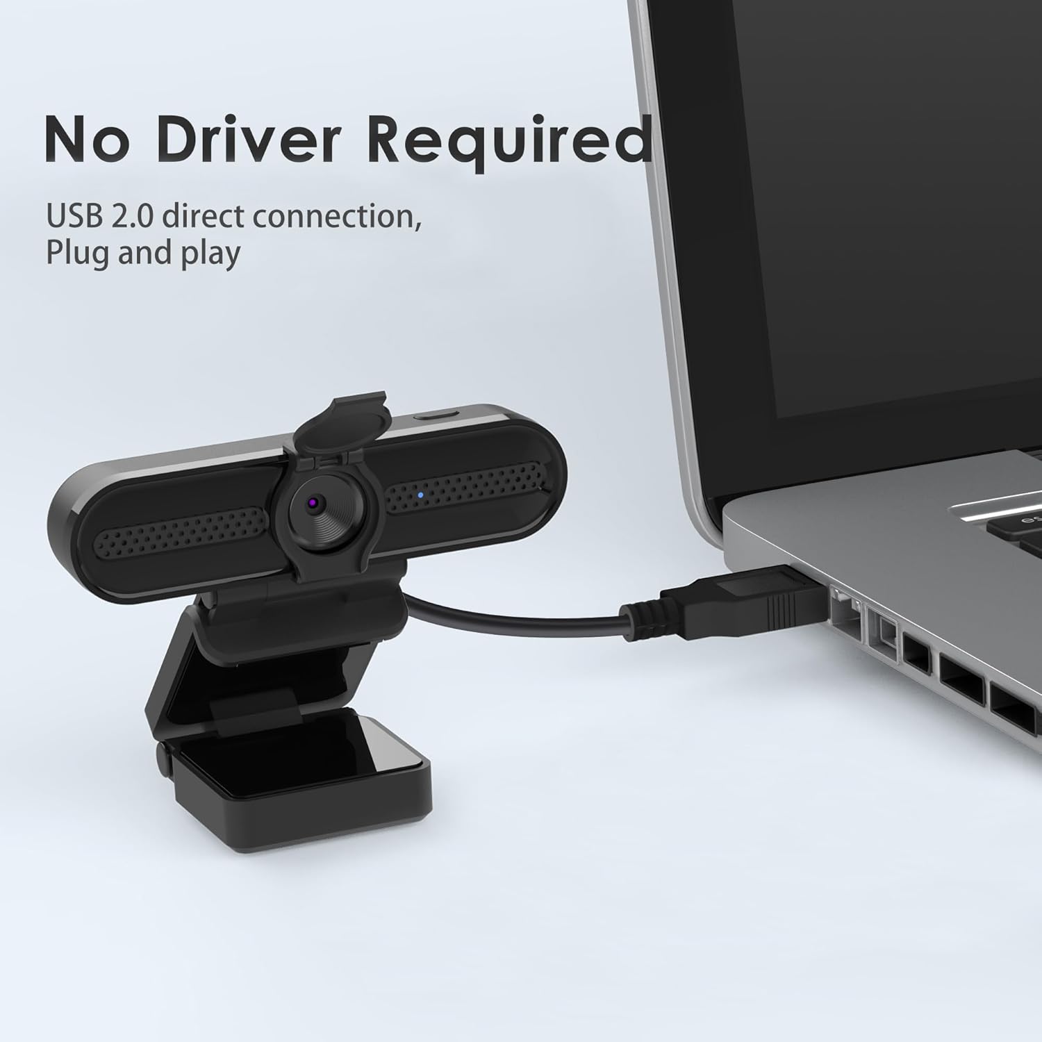 saylas 2K Webcam with Microphone, 78°FOV FHD PC Camera with 2K/30fps, 1080P/60fps, Privacy Cover, Plug & Play USB Web Cam, Autofocus, External Webcam for PC, Computer Web Camera for Laptop, Mac, Zoom - Image 7