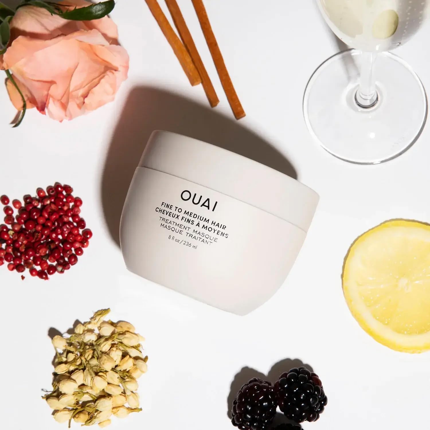 OUAI Fine to Medium Hair Treatment Mask - Lightweight Deep Conditioning Hair Mask with Shea Butter, Keratin & Panthenol - Helps Hydrate, Fight Frizz, Strengthen & Repair Damage (3.4 oz) - Image 6