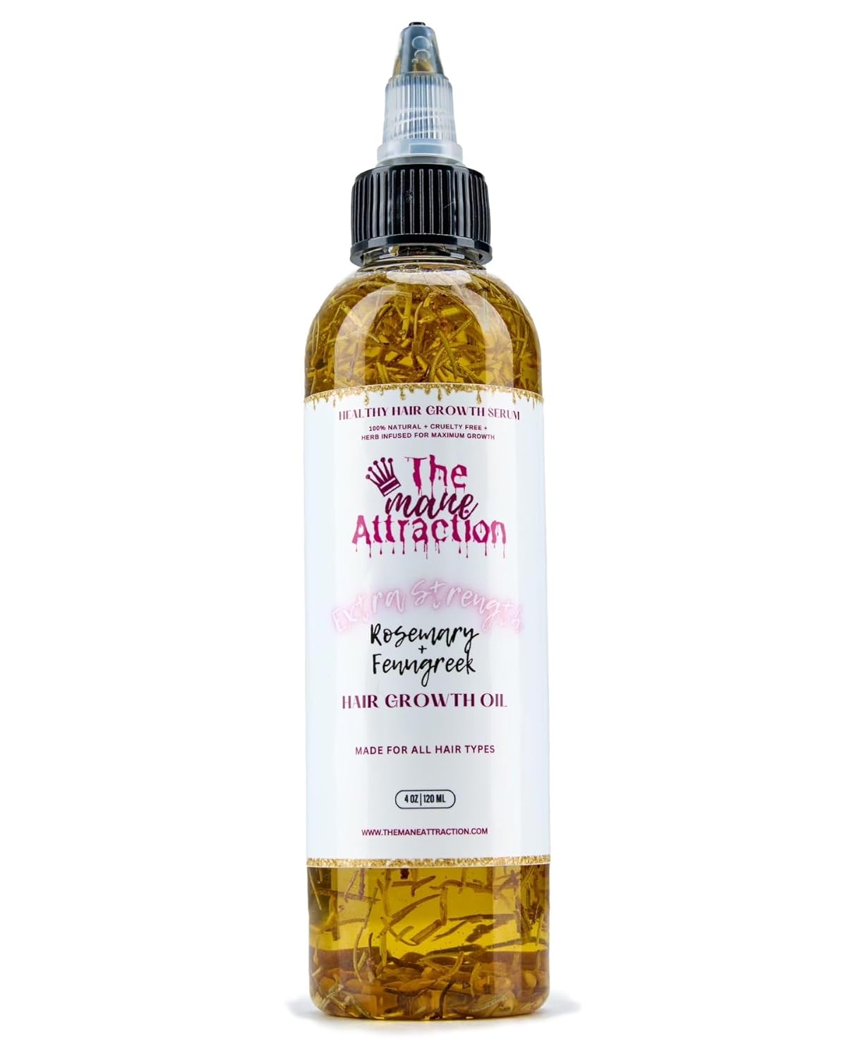 The Mane Attraction Extra Strength Rosemary + Fenugreek Herbal Hair Growth Oil | Infused With Castor Oil for ALL Hair Types - Image 10