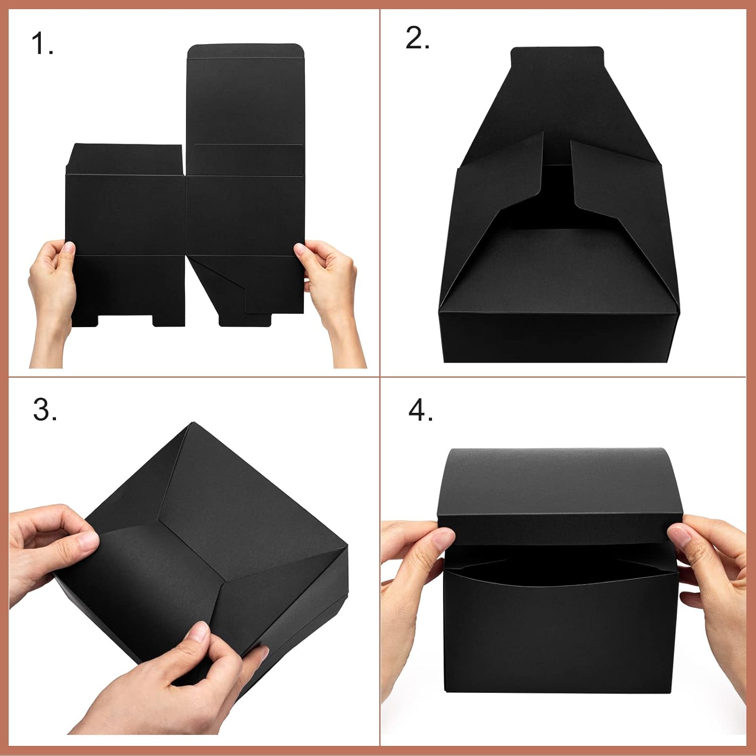 Mcfleet Black Gift Boxes with Lids 6x6x4 Inches 10 Pack Groomsmen Proposal Cardboard Craft Small Gift Box for Christmas, Wedding, Graduation, Holiday, Birthday Presents Packaging - Image 5