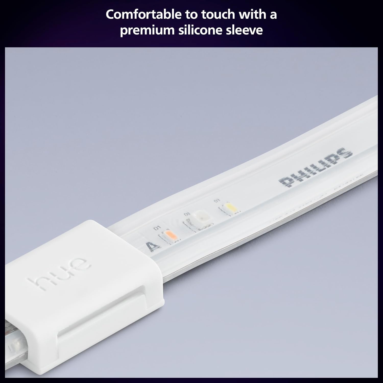 PHILIPS Hue Indoor 10 Ft Smart RGBWW LED Solo Lightstrip Base Kit, 1 Pack, Control with Hue App, LED Strip Lights Compatible with Alexa, Google Assistant and Apple HomeKit - Image 6