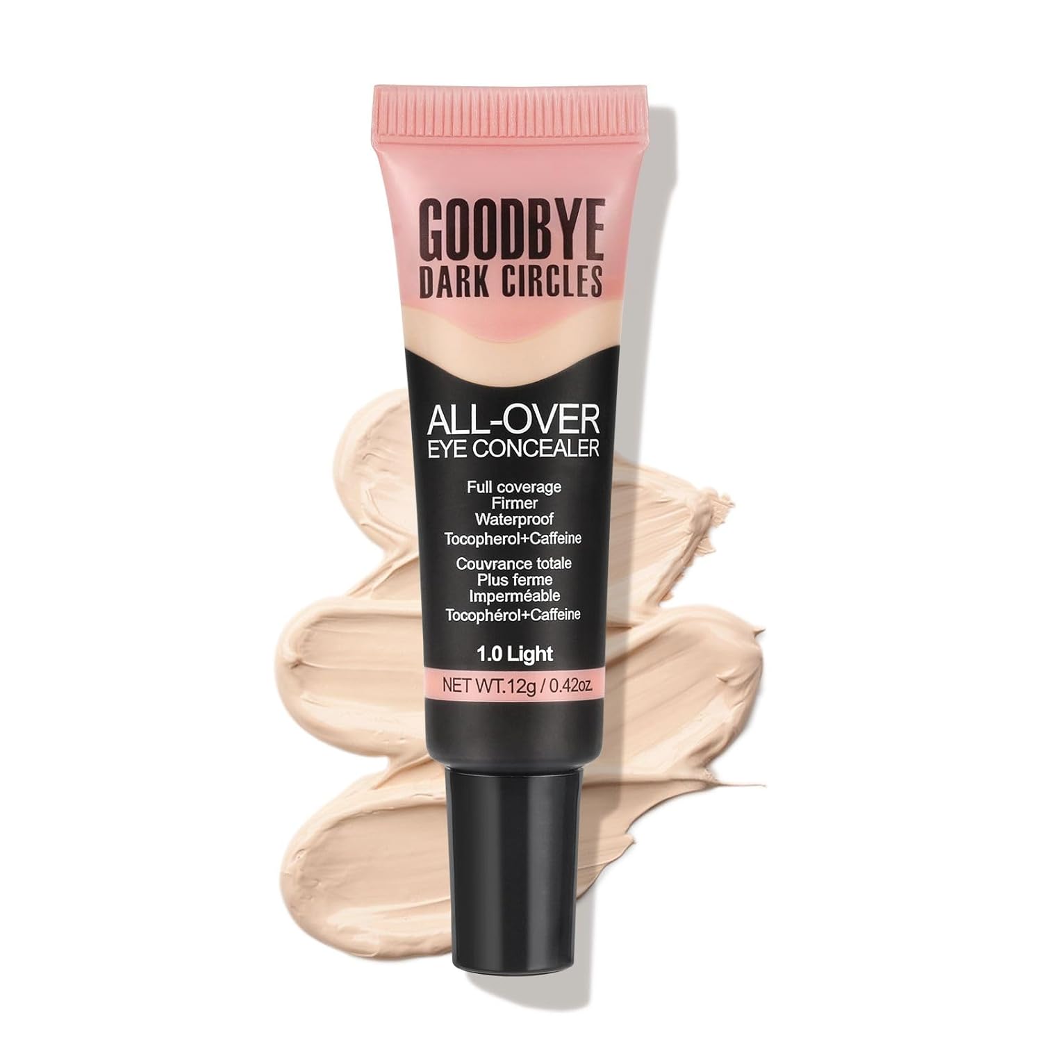 Liquid Concealer, Under Eye Full Coverage Concealers for Dark Circles, Fine Lines, Redness,Waterproof, Firming,Color Correcting Long lasting Makeup Concealer for Women (01#Light)