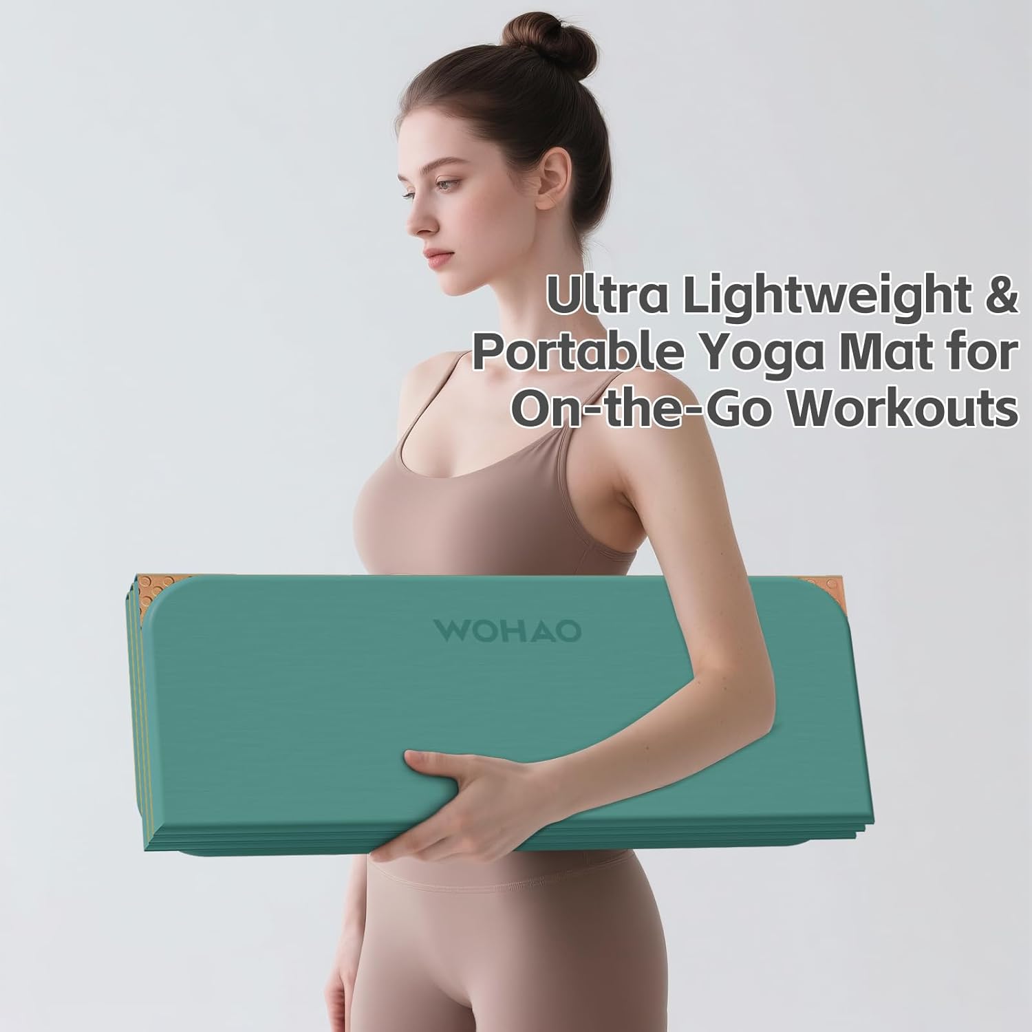7-Fold Yoga Mat 70"x24" - 1/2 Inch Thick Folding Exercise Mat, Compact Non-Slip TPE Mat for Travel, Storage, Yoga & Home Gym, Lightweight & Portable - Image 4