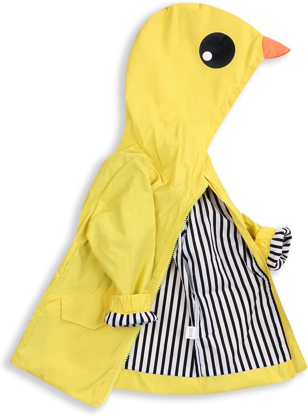 YOUNGER TREE Toddler Baby Boy Girl Duck Raincoat Cute Cartoon Hoodie Zipper Coat Outfit