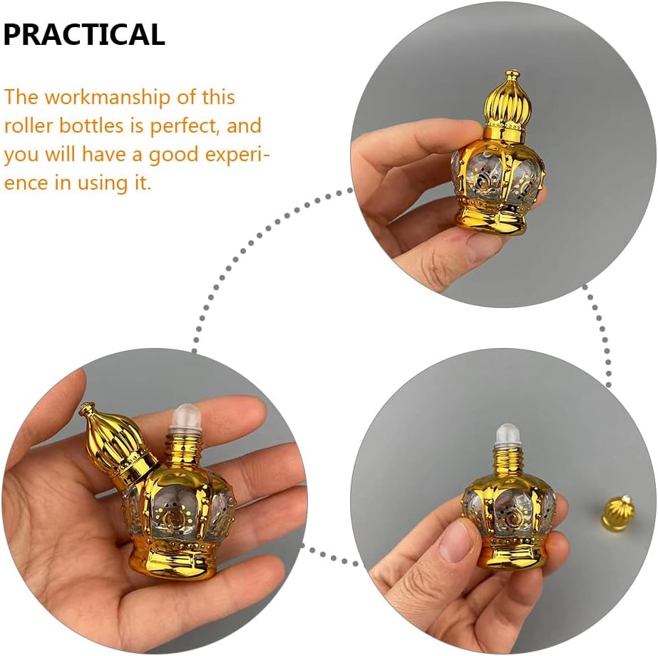 Lurrose Essential Oil Roller Bottles, Arabic Perfume Empty Bottles, Travel Mini Arabic Bottle - Image 6