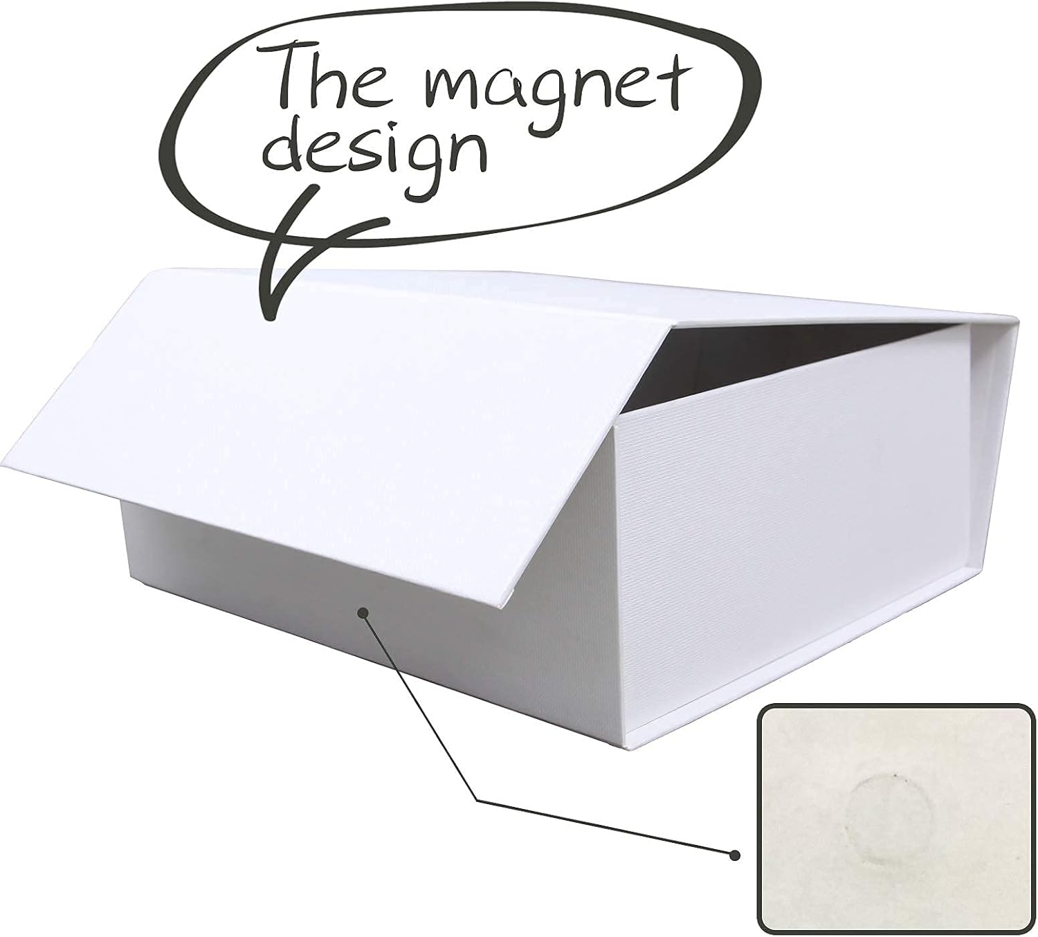 Rsgift White Gift Box with Lids,9.7x7.2x3.3 Inch Gift Boxes for Presents,Magnetic Closure boxes for Wedding,Birthday,Graduation Packaging - Image 7