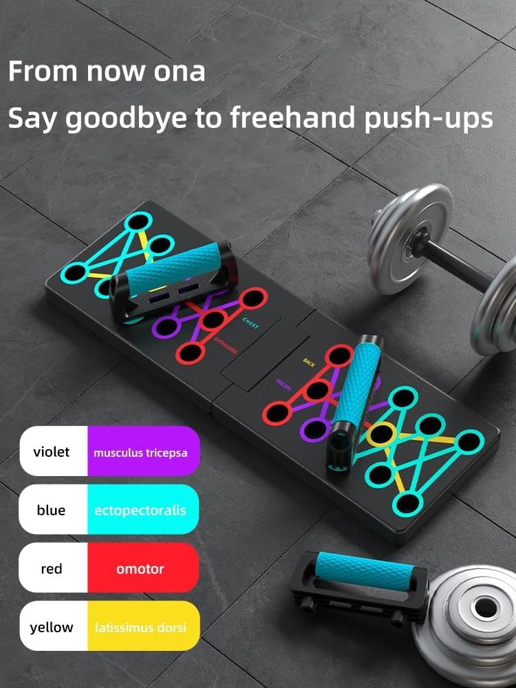 push up board for men solid Push Up Board 15 in 1, Home Workout Equipment for Chest & Arm Strength Training, Multi-Functional Pushup Stands System for Men & Women, Portable Fitness Equipment for Fat Burn & Muscle Building - Image 2