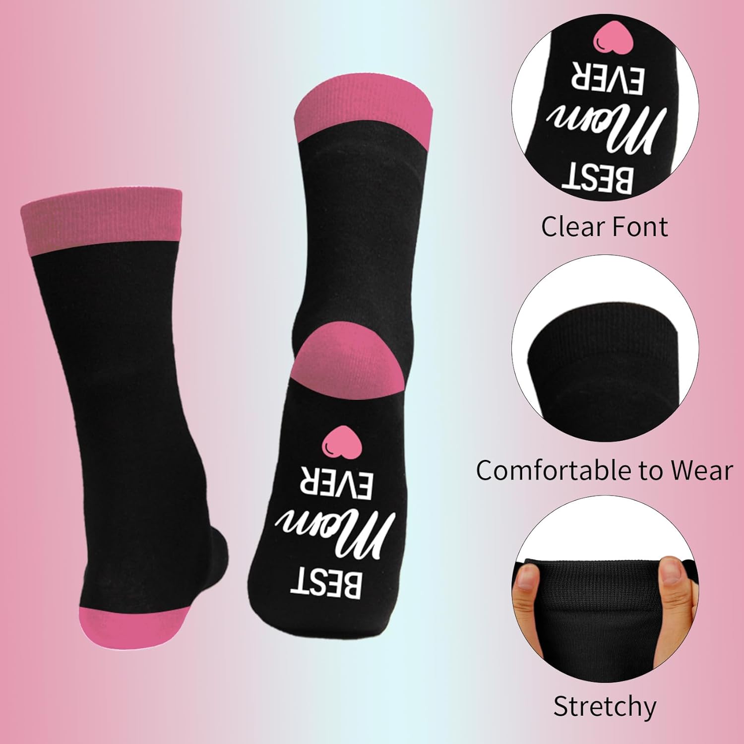 Christmas Mothers Day Father's Day Birthday Gifts for Women & Men,Stocking Stuffers,Socks for Women,Mens Socks - Image 4