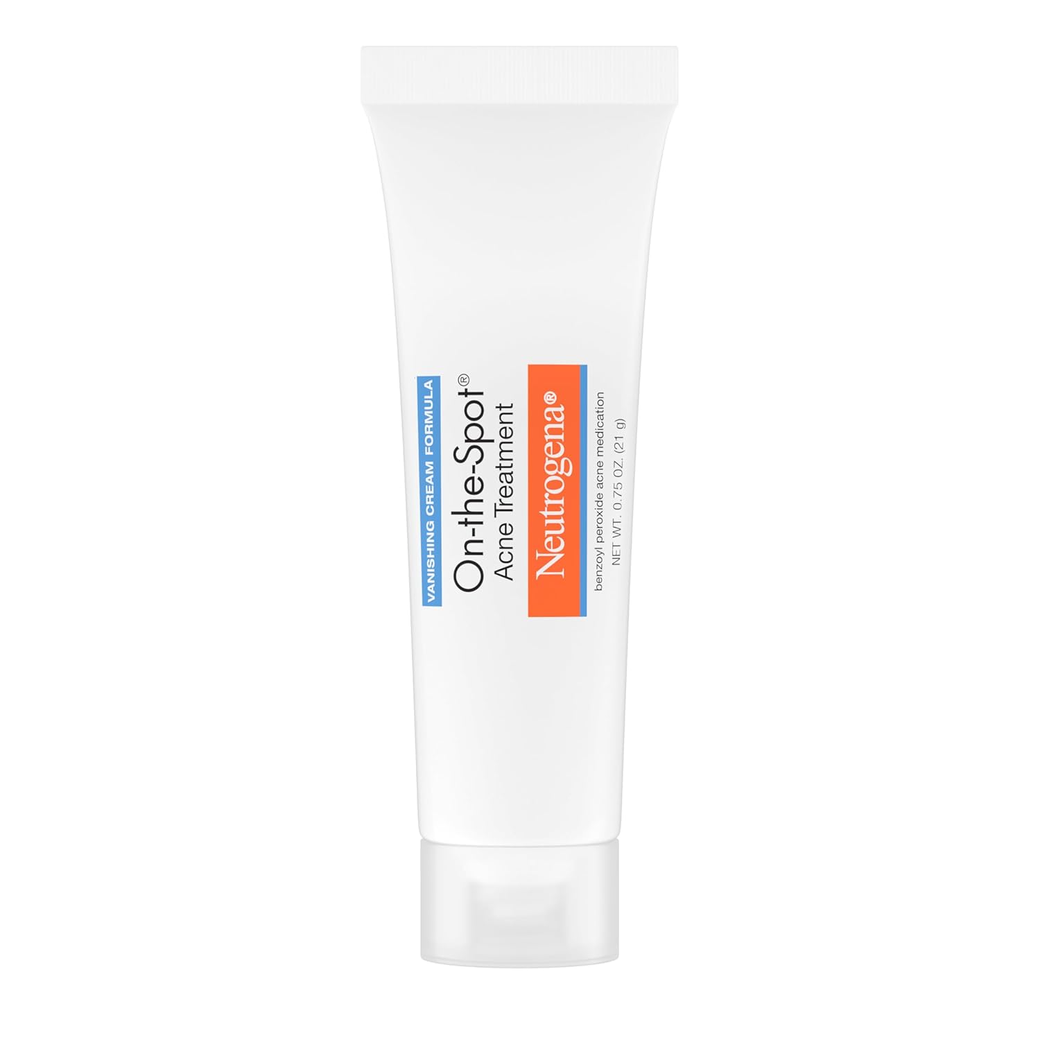 Neutrogena On-The-Spot Acne Spot Treatment Cream with 2.5% Benzoyl Peroxide, Gentle Face Blemish Medicine for Acne-Prone Skin, Vanishing Formula, Clinically Proven Day-1 Results, 0.75-Ounce Tube - Image 8