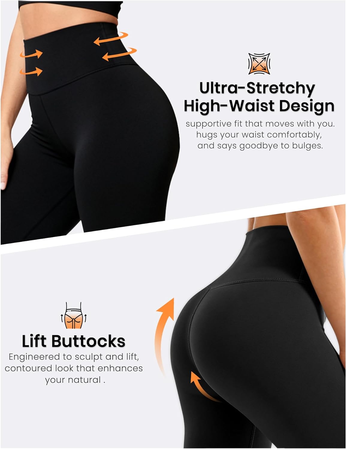 Bluemaple High Waisted Leggings for Women - Tummy Control Pants Non See Through Workout Soft Yoga Pants for Running Plus Size - Image 5