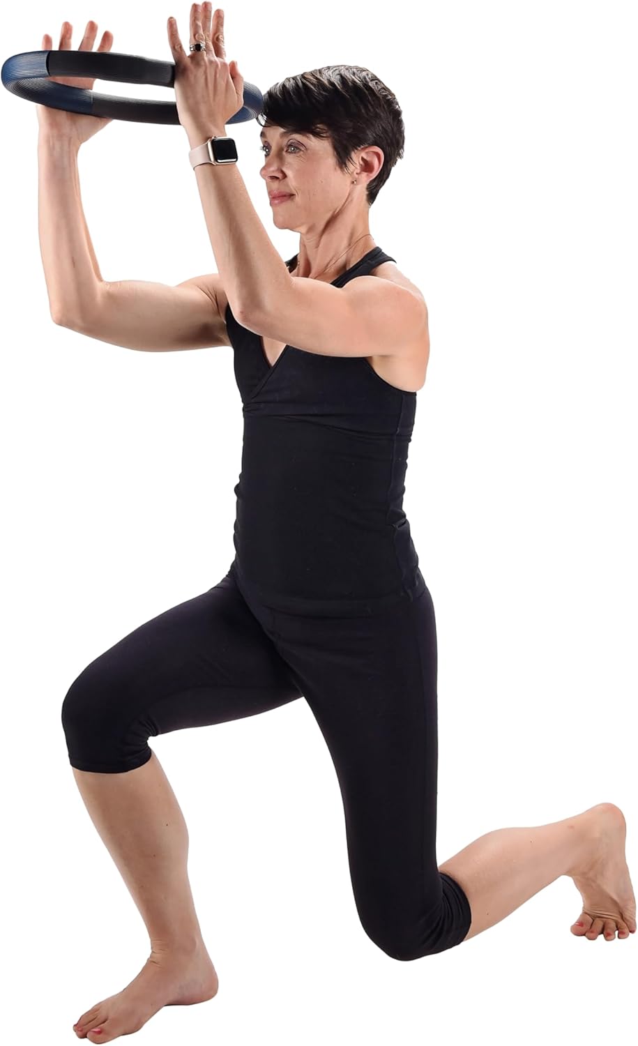 AeroPilates Pilates Magic Circle Ring – 12” Resistance Ring for Full-Body Toning – Strengthens Thighs, Arms, Chest & Core – Lightweight with Soft Cushioned Cover – Workout Guide Included - Image 5