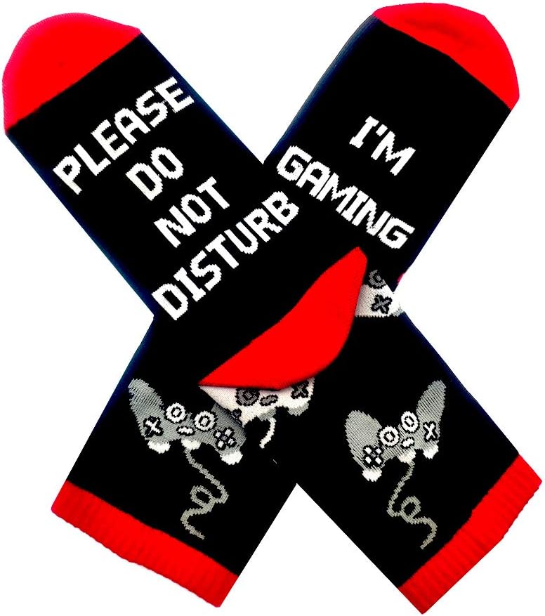 xywlwoer Novelty Gaming Socks Funny Valentines Day Gifts Stocking Stuffers for Kids Teen Boys Men Him Women Adults Grandkids