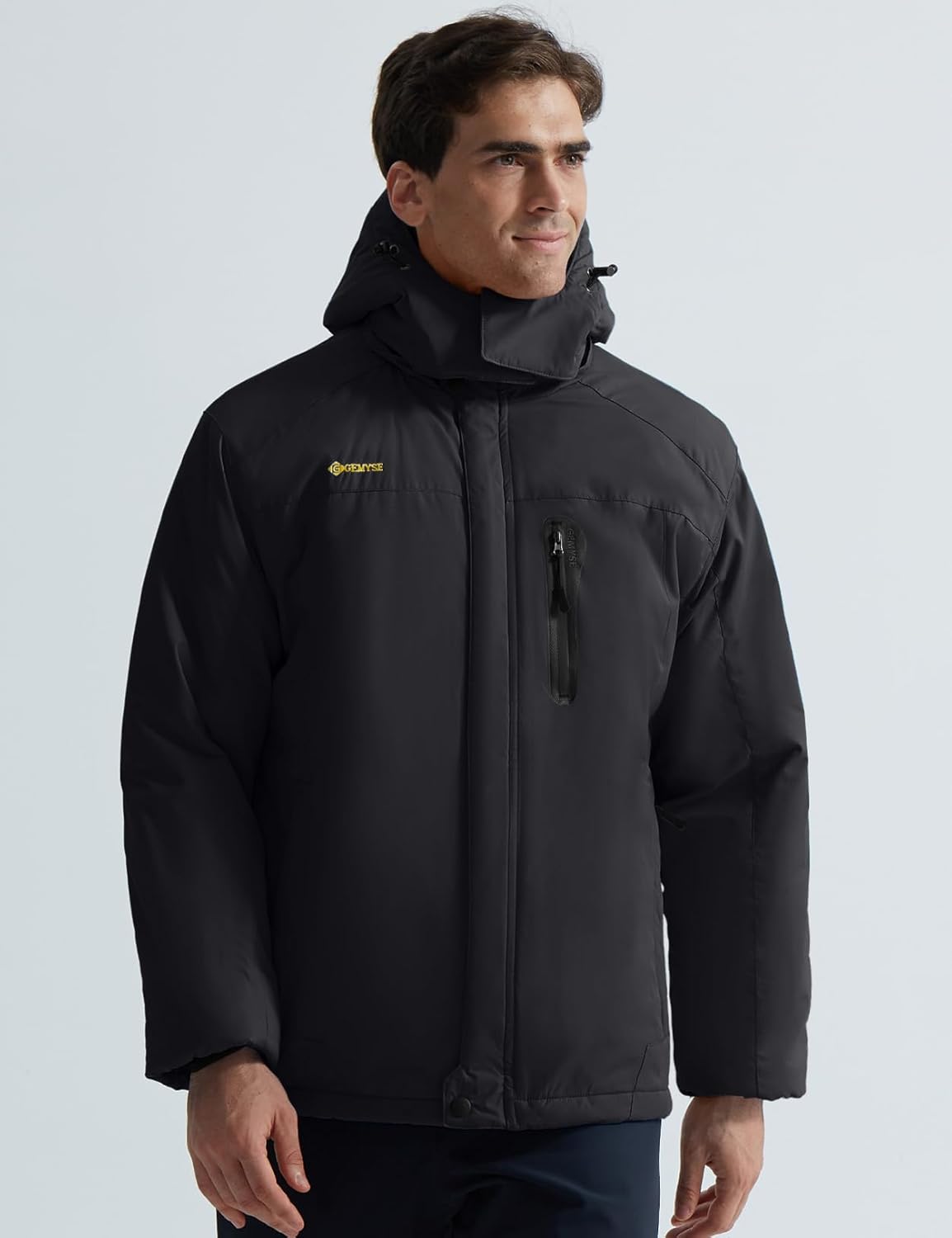 GEMYSE Men's Ski Snow Jacket Warm Winter Waterproof Coat Snowboard Rain Jacket Hooded Windproof Windbreaker - Image 2